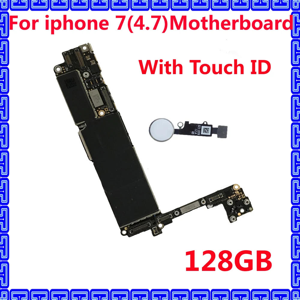 Оригинальная системная плата IOS для iphone 7 разблокированная материнская с/без touch ID