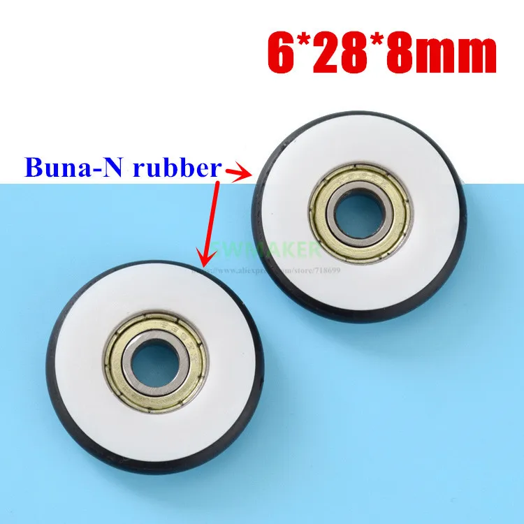 6*28*8mm Buna-N rubber O rubber ring rubber rubber roller, mute elasticity, 696 bearing pulley for blackboard / fishing / tackle
6*28*8mm Buna-N rubber O rubber ring rubber rubber roller, mute elasticity, 696 bearing pulley for blackboard / fishing / tackle