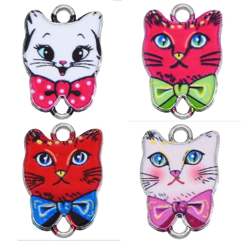 6pcs New Mixed Color Enamel Animal cat 2 Hole Connector Charm Beads For Women DIY Jewelry Making Accessories Fit Bracelet
6pcs New Mixed Color Enamel Animal cat 2 Hole Connector Charm Beads For Women DIY Jewelry Making Accessories Fit Bracelet