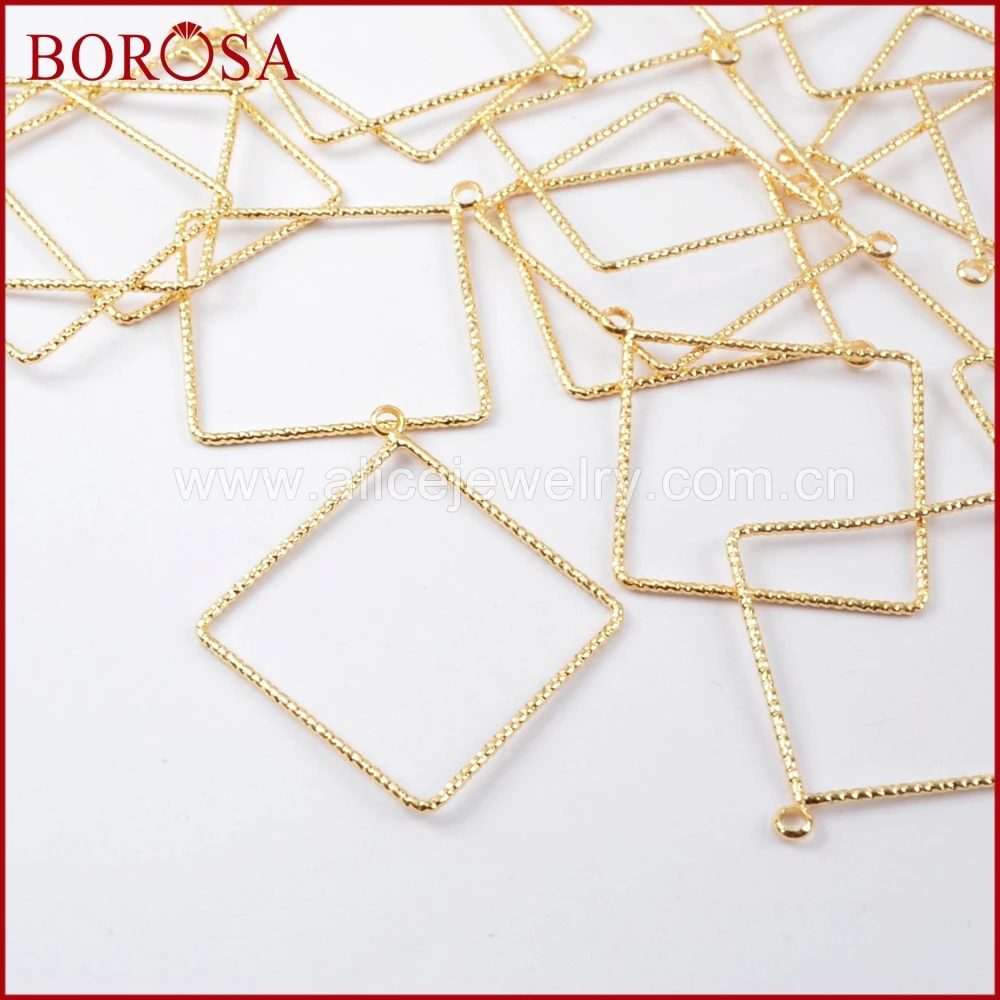 BOROSA 100PCS Gold Color Brass Rhombic Shape Twiste Charm Metal Charms Jewelry Findings for Earrings/Necklace Making PJ121
BOROSA 100PCS Gold Color Brass Rhombic Shape Twiste Charm Metal Charms Jewelry Findings for Earrings/Necklace Making PJ121