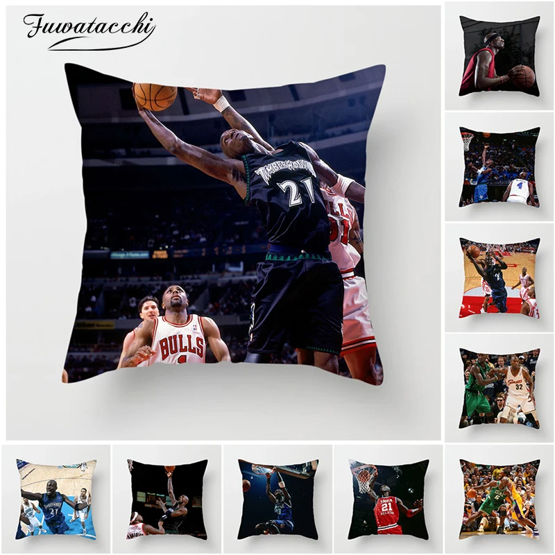 Fuwatacchi NBA Basketball Sports Cushion Cover Cartoon Printed Pillow Cover For Home Sofa Bedroom Decoration Throw Pillowcases
Fuwatacchi NBA Basketball Sports Cushion Cover Cartoon Printed Pillow Cover For Home Sofa Bedroom Decoration Throw Pillowcases