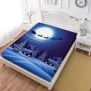 3D Christmas Bed Sheet Blue Moon Night Fitted Sheet Cartoon Santa Sleigh Snow Bedclothes Deep Pocket Mattress Cover D25
3D Christmas Bed Sheet Blue Moon Night Fitted Sheet Cartoon Santa Sleigh Snow Bedclothes Deep Pocket Mattress Cover D25