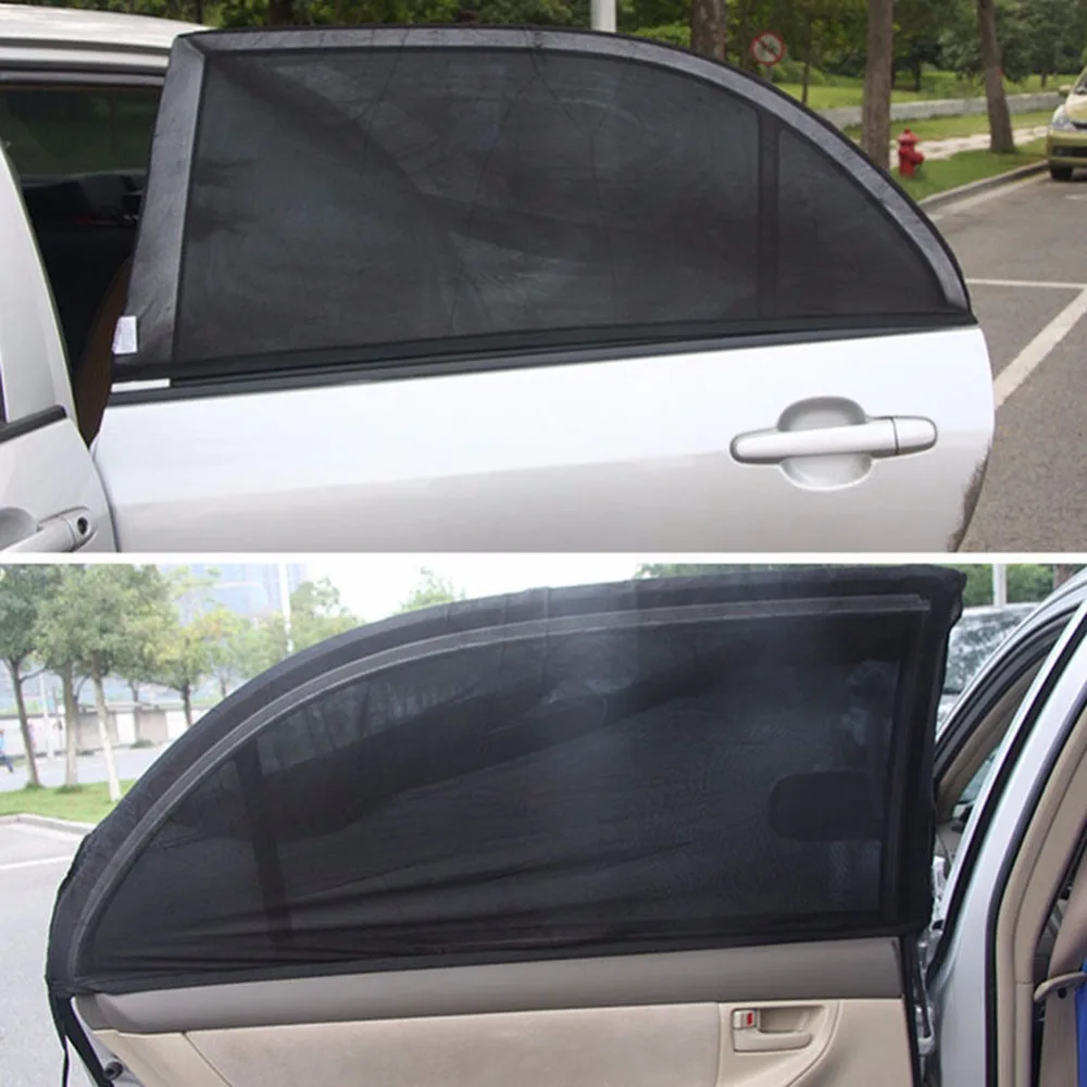 Black 2Pcs Adjustable Auto Car Side Rear Window Sun Shade Black Mesh Car Cover Visor Shield Sunshade UV Protection Sun Visors
Black 2Pcs Adjustable Auto Car Side Rear Window Sun Shade Black Mesh Car Cover Visor Shield Sunshade UV Protection Sun Visors