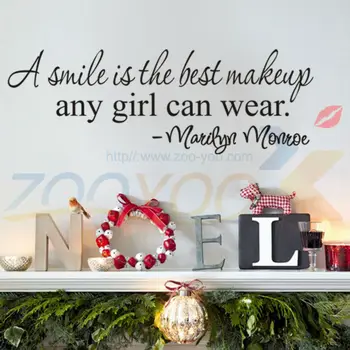 A Smile Is The Best Makeup Letter Wall Stickers English Wall Quotes Vinyl Wall Home Decor Decals ZYVA8129
A Smile Is The Best Makeup Letter Wall Stickers English Wall Quotes Vinyl Wall Home Decor Decals ZYVA8129