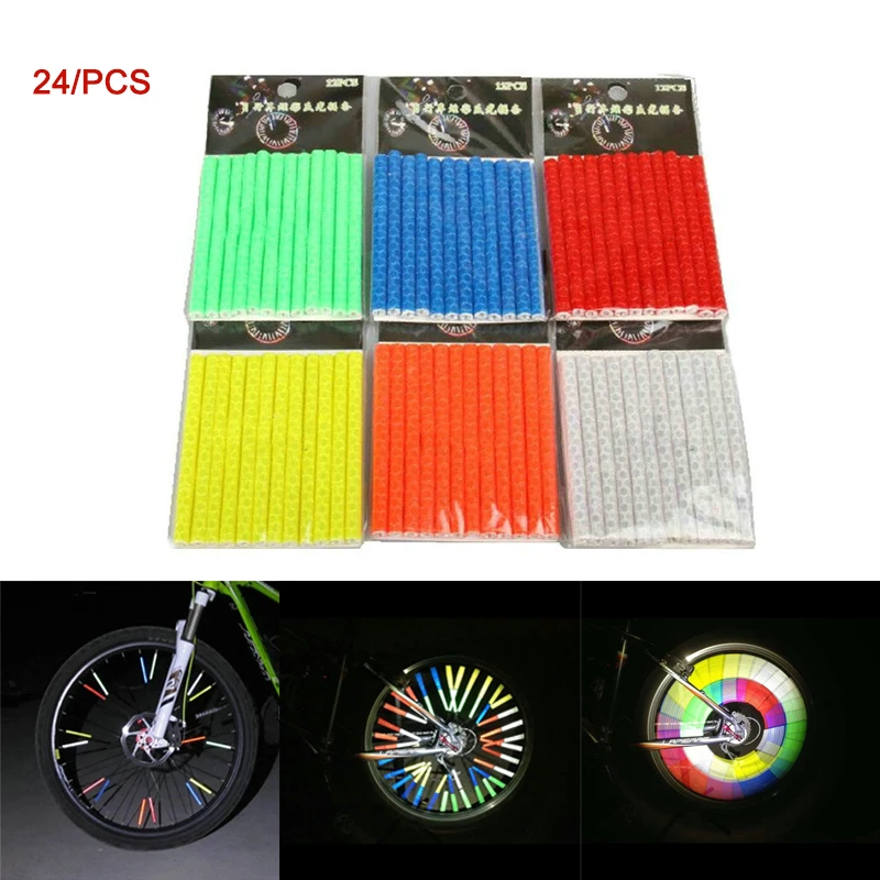 24PCS Bike Riding Wheel Rim Spoke Mount Clip Tube Warning Light Strip Reflector Reflective Outdoor Bicycle 75mm
24PCS Bike Riding Wheel Rim Spoke Mount Clip Tube Warning Light Strip Reflector Reflective Outdoor Bicycle 75mm