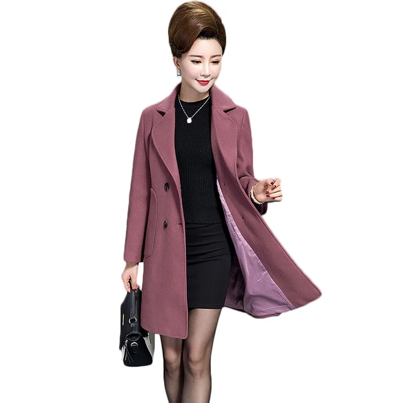 2018 new Mama outfit autumn winter solid color woolen coat female double-breasted trench coat slim plus size women coats d005
2018 new Mama outfit autumn winter solid color woolen coat female double-breasted trench coat slim plus size women coats d005