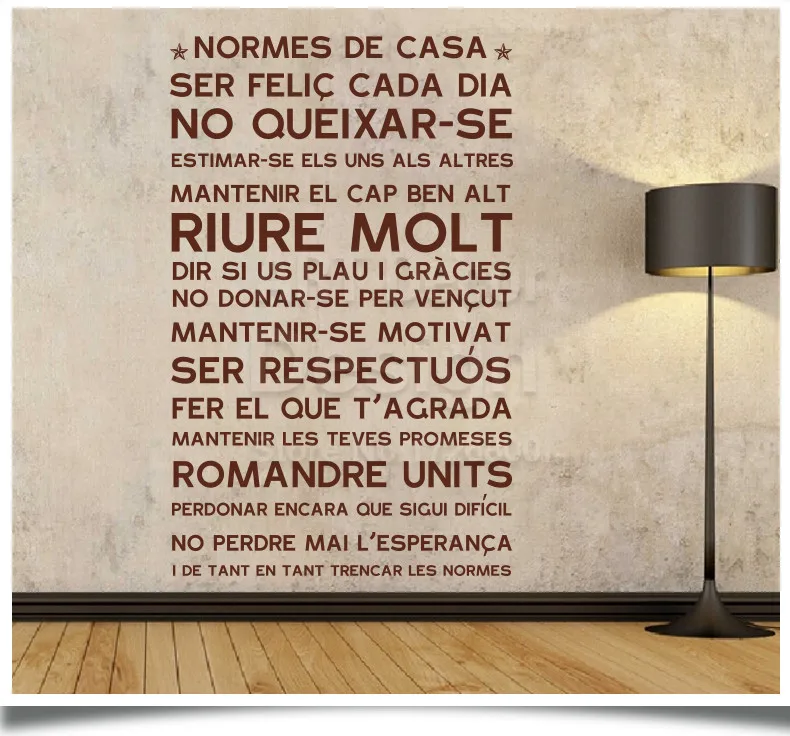 Generic Spain CATALAN Version NORMES DE CASA House Rules Wall Best