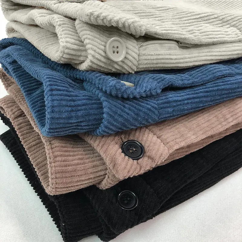 Corduroy Pants Womens Loose High Waist Ankle-Length Pants Female Casual Streetwear Pockets Corduroy Pants Regular Solid Q1568
Corduroy Pants Womens Loose High Waist Ankle-Length Pants Female Casual Streetwear Pockets Corduroy Pants Regular Solid Q1568