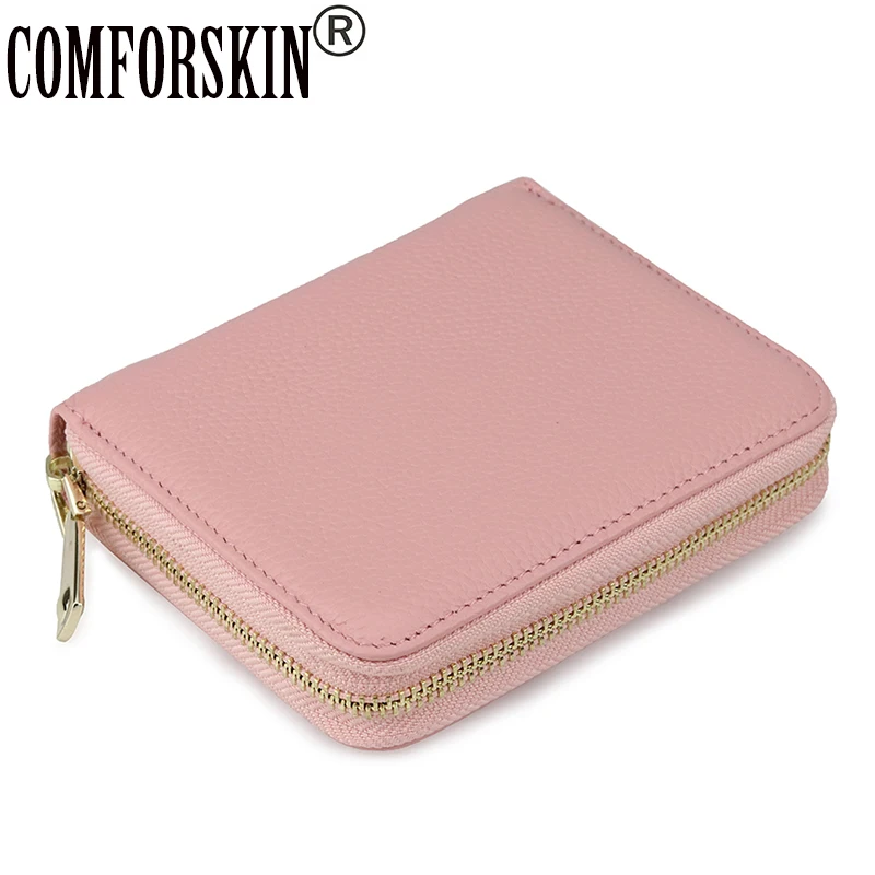 COMFORSKIN New Arrival Brand ID Card Wallets Genuine Leather Zipper Unisex Credit Card Holders High Quality Business Card Case 
COMFORSKIN New Arrival Brand ID Card Wallets Genuine Leather Zipper Unisex Credit Card Holders High Quality Business Card Case