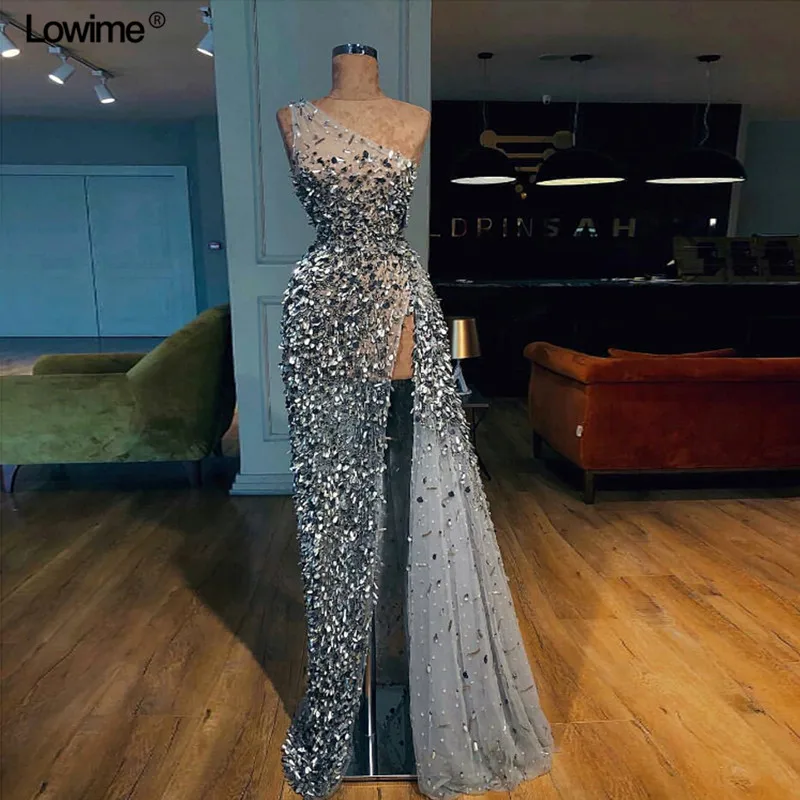 Custom Made Sexy One Shoulder Evening Dresses Mermaid Round Sequin Illusion High Split Evening Prom Party Gowns Grand Event Gown
Custom Made Sexy One Shoulder Evening Dresses Mermaid Round Sequin Illusion High Split Evening Prom Party Gowns Grand Event Gown