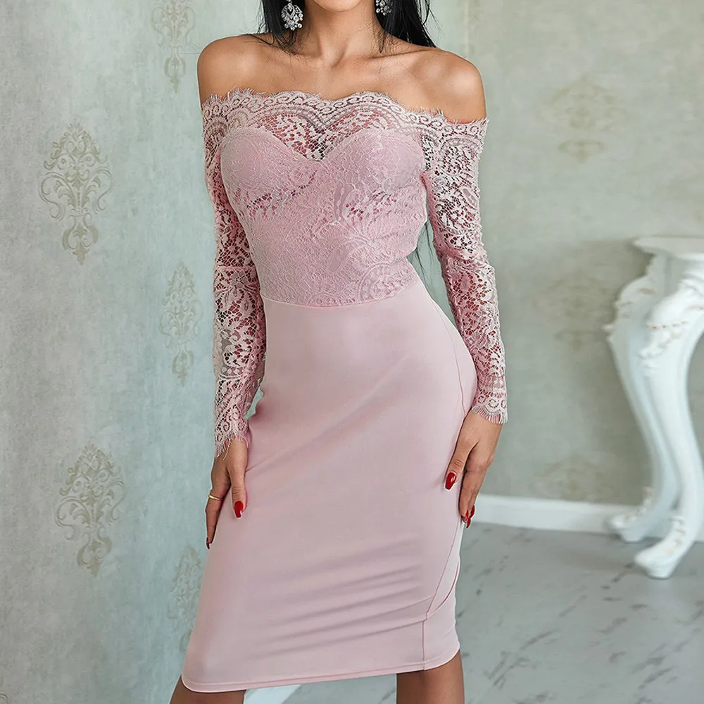 2018 Summer Dress Female Fashion Womens Long Sleeve Bodycon Dress Ladies Evening Party Lace Midi Dress Robe Vestidos
2018 Summer Dress Female Fashion Womens Long Sleeve Bodycon Dress Ladies Evening Party Lace Midi Dress Robe Vestidos