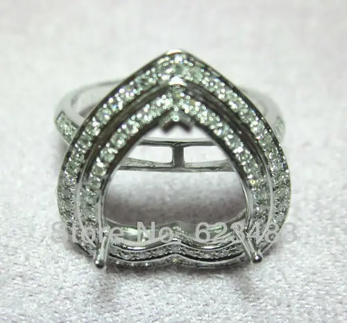 Heart-shaped cut 10mm 14k Solid White Gold 0.40ct Natural Diamond Semi-Mount Ring 
Heart-shaped cut 10mm 14k Solid White Gold 0.40ct Natural Diamond Semi-Mount Ring