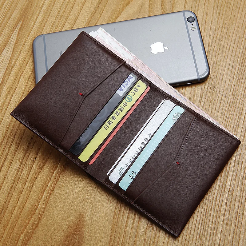 LANSPACE men's leather wallet handmade brand wallet fashion cow leather purse