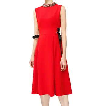Heavy Beaded Victoria Beckham Dress Elegant Sleeveless Adjustable Waist Dresses D4024
Heavy Beaded Victoria Beckham Dress Elegant Sleeveless Adjustable Waist Dresses D4024