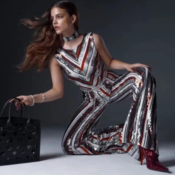 2018 Fashion Sleeveless Striped Multicolor Sequin Jumpsuit Clubwears Patchwork Women New Sexy Celebrity Party Jumpsuits
2018 Fashion Sleeveless Striped Multicolor Sequin Jumpsuit Clubwears Patchwork Women New Sexy Celebrity Party Jumpsuits