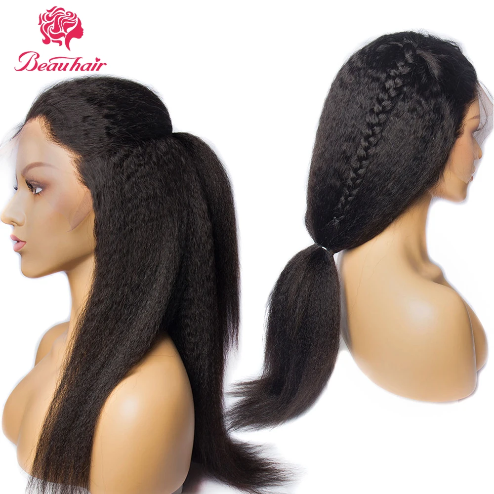 Beau hair kinky straight Human Hair Wigs With Baby Hair Malaysia Non-Remy 13*4 Lace Frontal Wigs Pre-Plucked 150% Density wigs
Beau hair kinky straight Human Hair Wigs With Baby Hair Malaysia Non-Remy 13*4 Lace Frontal Wigs Pre-Plucked 150% Density wigs
