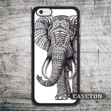 Tribal Elephant Case For iPhone 7 6 6s Plus 5 5s SE 5c and For iPod 5 High Quality Animal Totem Black White Cover Wholesale