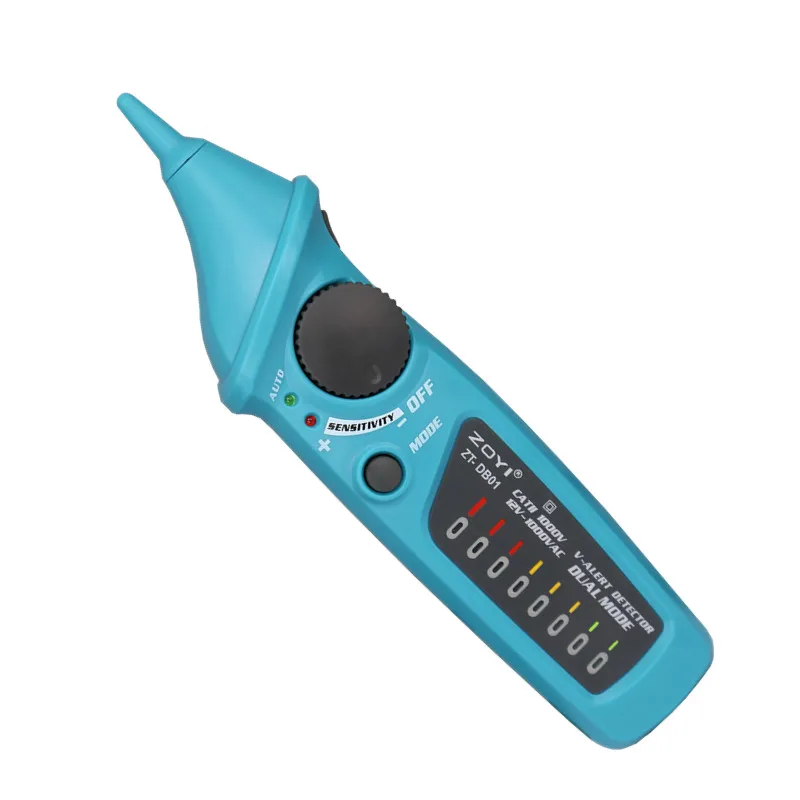 ZOYI ZT-DB01 Non-Contact Voltage Detector AC Voltage Tester Pen with LED Light Voltage Indicator 12-1000V Adjustable sensitivity
ZOYI ZT-DB01 Non-Contact Voltage Detector AC Voltage Tester Pen with LED Light Voltage Indicator 12-1000V Adjustable sensitivity