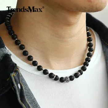 Trendsmax 8mm Lava Volcanic Rock Bead Necklace For Men Women Stainless Steel Diffuser Perfume Link Chain Jewelry TNB00301
Trendsmax 8mm Lava Volcanic Rock Bead Necklace For Men Women Stainless Steel Diffuser Perfume Link Chain Jewelry TNB00301