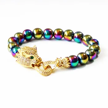 Colorful Magnet Hematite Beads Bracelet Micro-pave Zircon Leopard Charm For Women Men Bracelet Jewelry
Colorful Magnet Hematite Beads Bracelet Micro-pave Zircon Leopard Charm For Women Men Bracelet Jewelry