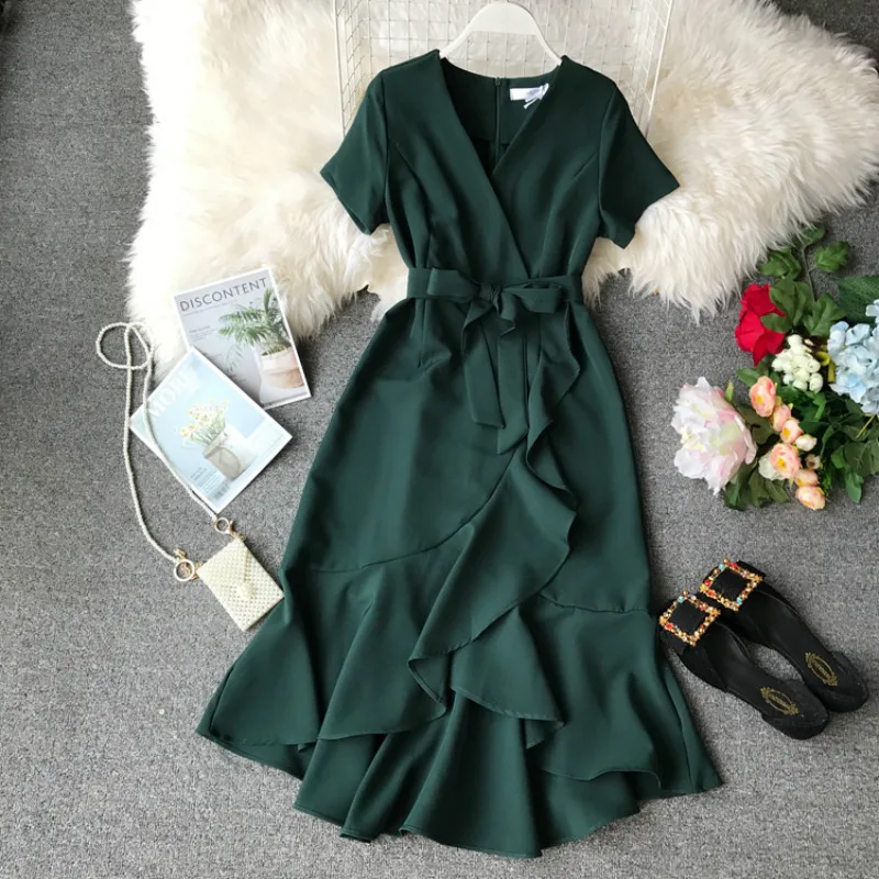 Spring Summer Dress Women 2019 Beach Party Dress Black Clothes Women's Dresses Korean Vintage Dress Elegant Vestidos ZT1902
Spring Summer Dress Women 2019 Beach Party Dress Black Clothes Women's Dresses Korean Vintage Dress Elegant Vestidos ZT1902