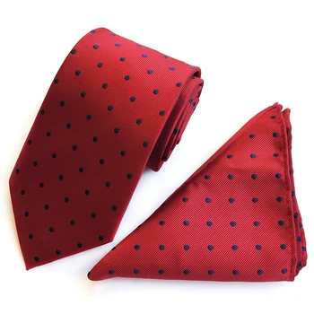 Wholesale 8cm Men Formal Necktie Pocket Square Set for Wedding Red with Dark Blue Dots
Wholesale 8cm Men Formal Necktie Pocket Square Set for Wedding Red with Dark Blue Dots