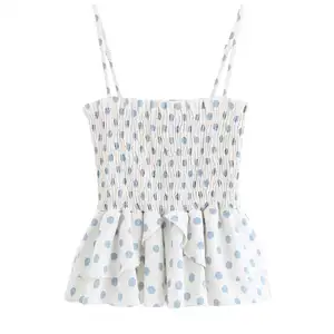 N.XINZHE women polka dots ruffles female summer blouses N.XINZHE women polka dots ruffles female summer blouses