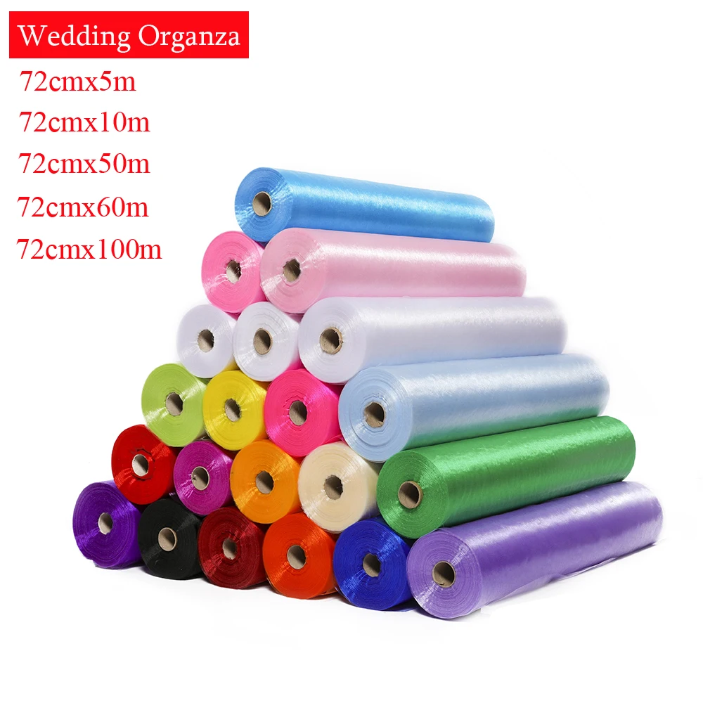 5/10/20/50/60/100m72CM width Wedding Decor Crystal Sheer Organza Fabric Table Runner Chair Sashes Bow for Event Party Supplies
5/10/20/50/60/100m72CM width Wedding Decor Crystal Sheer Organza Fabric Table Runner Chair Sashes Bow for Event Party Supplies