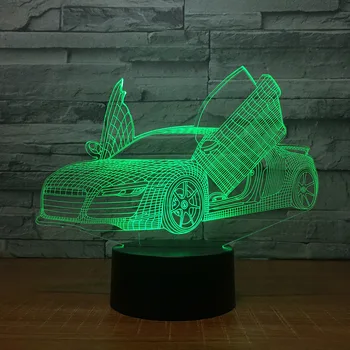 3D cool sports car 7 color creative gifts acrylic led night light decorative lights 1476
3D cool sports car 7 color creative gifts acrylic led night light decorative lights 1476
