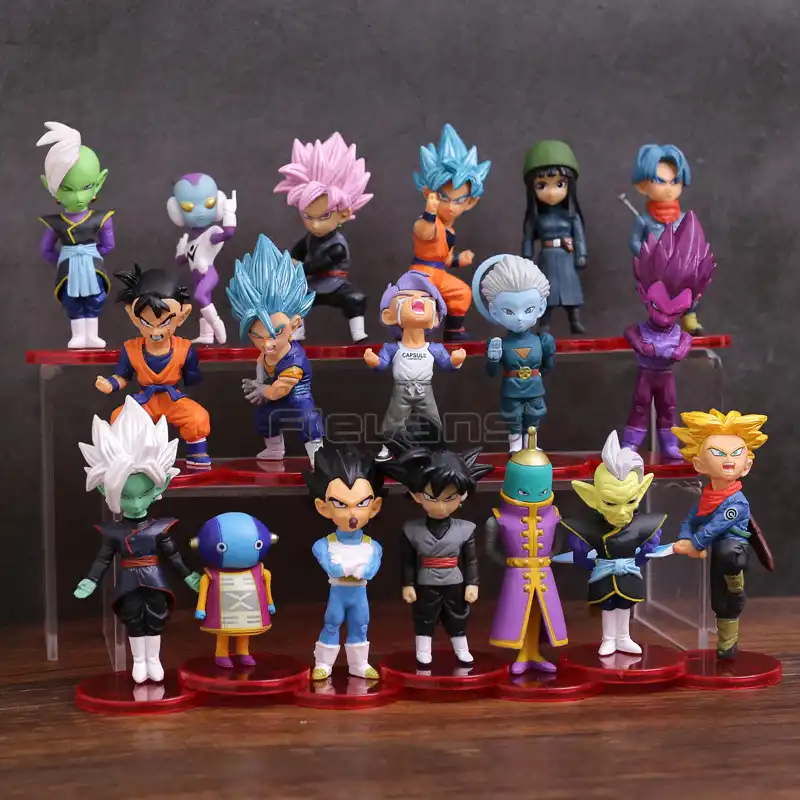 18 ピース セットドラゴンボール超おもちゃ孫悟空 ごはん 禅o Jaco トランクス 舞 Zamasu グランド司祭 ベジータpvcグッズ置物 アクション トイ フィギュア Gooum