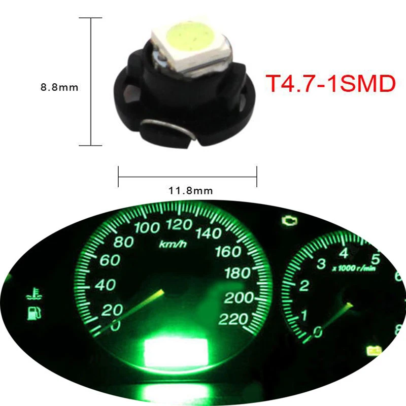 10 X T4.7 Neo Wedge LED Bulb 12V Car Cluster Instrument panel Dash Climate A/C Lights 5050 white blue red green Base 12mm Light
10 X T4.7 Neo Wedge LED Bulb 12V Car Cluster Instrument panel Dash Climate A/C Lights 5050 white blue red green Base 12mm Light