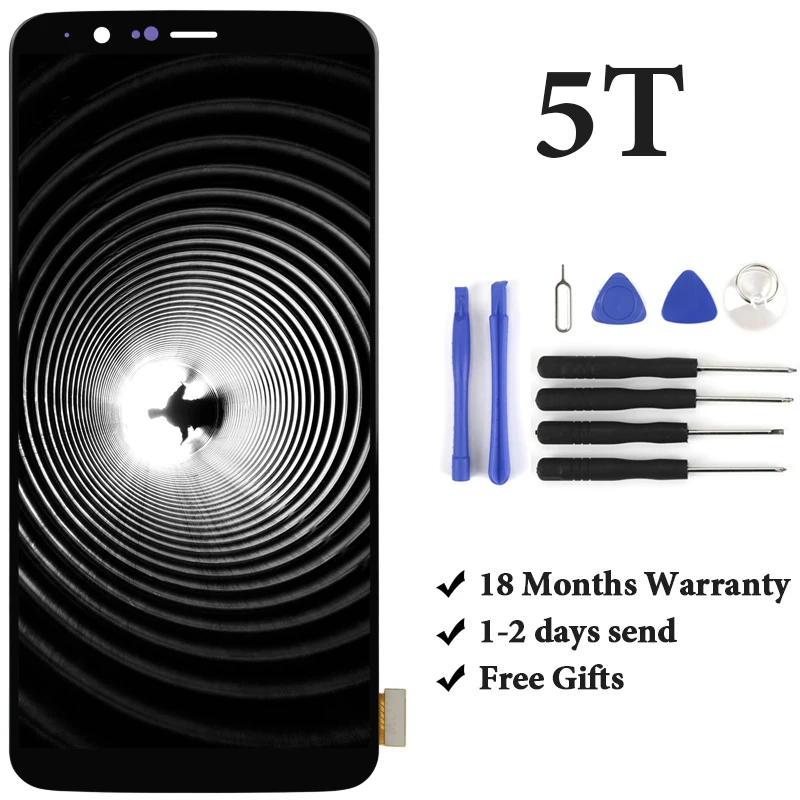 For Oneplus 5T A5010 LCD Display AMOLED OEM Black Quality Touch Screen Panel Digitizer Assembly Phone Repair Replacement Parts
For Oneplus 5T A5010 LCD Display AMOLED OEM Black Quality Touch Screen Panel Digitizer Assembly Phone Repair Replacement Parts