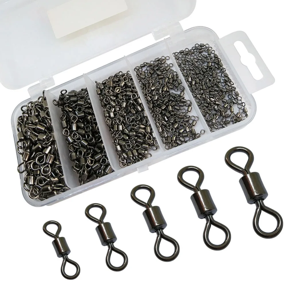 500 Pieces Fishing Swivel Rolling Barrel Swivel Copper with Black Nickel Fishing Hook Line Connector Tackle Box Accessories
500 Pieces Fishing Swivel Rolling Barrel Swivel Copper with Black Nickel Fishing Hook Line Connector Tackle Box Accessories