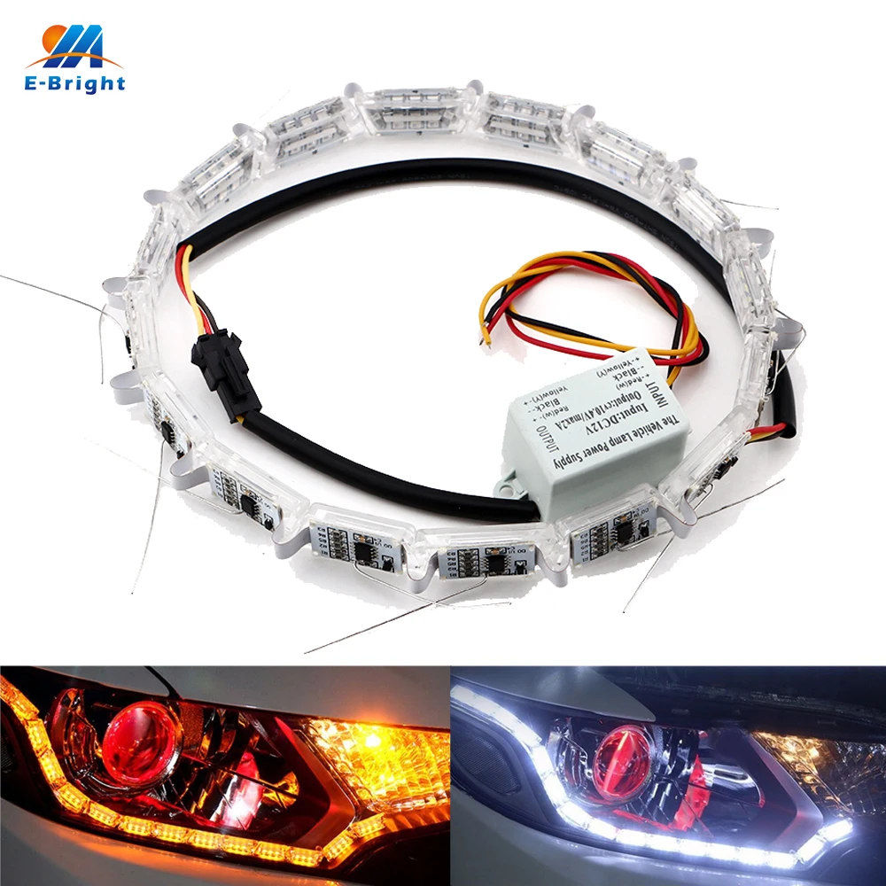 YM E-Bright!!2PCS(1Pair) DRL Dual Color White/Amber Dynamic Streamer Flash LED Daytime Running Lights Headlight S8 Tears Light
YM E-Bright!!2PCS(1Pair) DRL Dual Color White/Amber Dynamic Streamer Flash LED Daytime Running Lights Headlight S8 Tears Light