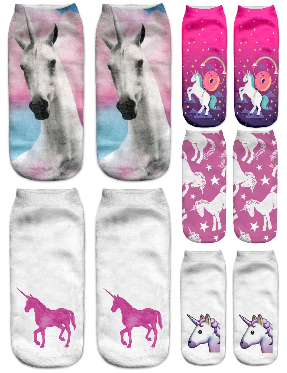 Women Hot 3D Printed Socks Brand Fashion Unisex Harajuku Horse Unicorn Animal Emoji Series 2 Funny Ankle Short Casual Socks
Women Hot 3D Printed Socks Brand Fashion Unisex Harajuku Horse Unicorn Animal Emoji Series 2 Funny Ankle Short Casual Socks