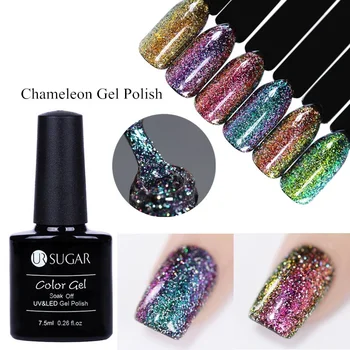 UR SUGAR UV Chameleon Gel Polish sparkly Platinum Glitter Shinny Nail Varnish Nail Art 7.5ml varnish Black Base Need
UR SUGAR UV Chameleon Gel Polish sparkly Platinum Glitter Shinny Nail Varnish Nail Art 7.5ml varnish Black Base Need