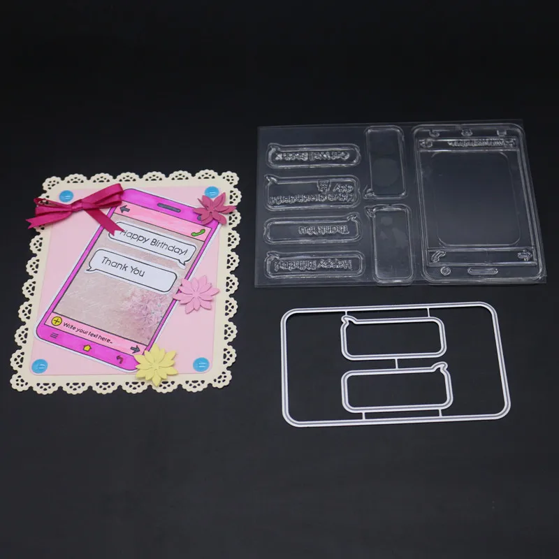 Phone dialog Metal Cutting Dies and Clear stamp Set for DIY Scrapbooking Photo Album Decoretive Embossing Stencial
Phone dialog Metal Cutting Dies and Clear stamp Set for DIY Scrapbooking Photo Album Decoretive Embossing Stencial
