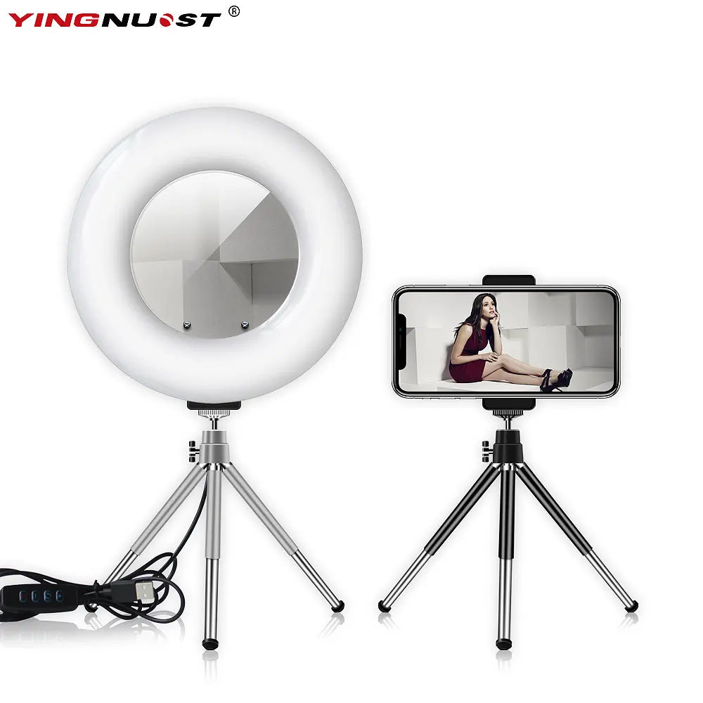 LED Ring Light 16/20/26cm 5600K 64 LEDs Selfie Ring Lamp Photographic Lighting With Tripod Phone Holder USB Plug Photo Studio
LED Ring Light 16/20/26cm 5600K 64 LEDs Selfie Ring Lamp Photographic Lighting With Tripod Phone Holder USB Plug Photo Studio