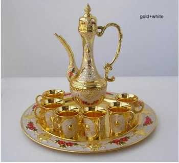 8PCS/set gold red metal wine set wine decanter 1flagon+6cups wine tool set household water distiller for home decoration JJ006
8PCS/set gold red metal wine set wine decanter 1flagon+6cups wine tool set household water distiller for home decoration JJ006