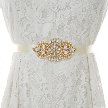 Handmade Pearls Bridal Sash Rhinestones Bridal Belt Gold Crystal Wedding Belt For Bridal Dresses S171G
Handmade Pearls Bridal Sash Rhinestones Bridal Belt Gold Crystal Wedding Belt For Bridal Dresses S171G