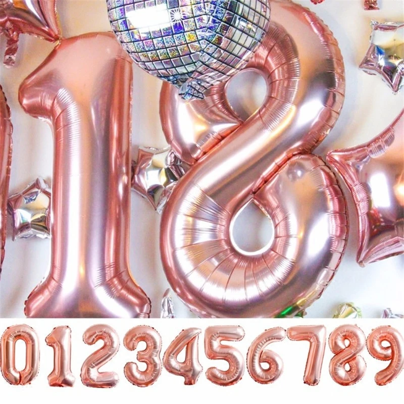 16inch Rose Golden Number Balloons Birthday Foil Balloon Birthday Party Decoration party Supplies
16inch Rose Golden Number Balloons Birthday Foil Balloon Birthday Party Decoration party Supplies