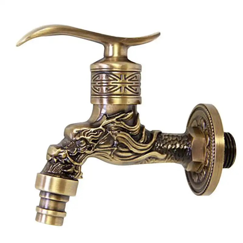 Dragon Carved Faucet For Garden Bathroom Or Washer, For Wall Mounting