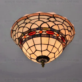 European wave 14 inch LED E27 110-240V Pastoral Ceiling Light Tiffany Round Glass Lampshade lamparas de techo abajur
European wave 14 inch LED E27 110-240V Pastoral Ceiling Light Tiffany Round Glass Lampshade lamparas de techo abajur