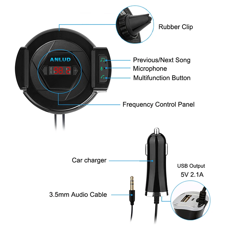 car phone holder fm transmitter (5)