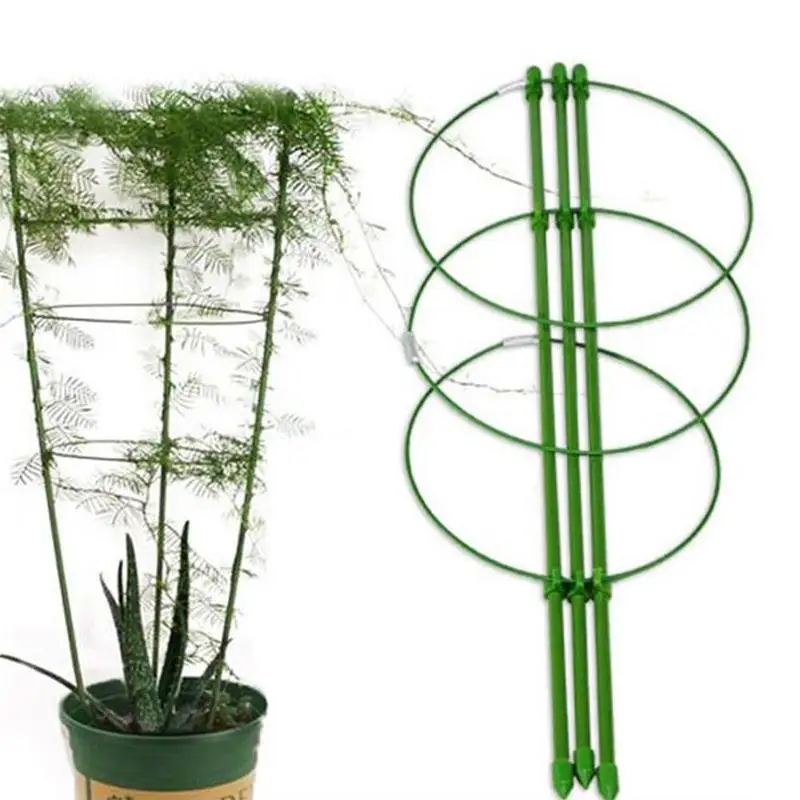 

New Durable Climbing Plant Support Cage Garden Trellis Flowers Tomato Stand with 3 Rings Gardening Tool Tomato Cage