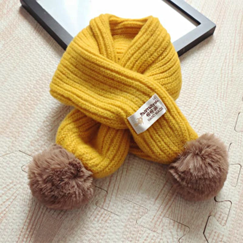 Winter Solid Color Warm Creative Double Ball Warm Knitting Wool Scarf For Baby Kids PomPoms Children Cross Scarves Fur Ball
Winter Solid Color Warm Creative Double Ball Warm Knitting Wool Scarf For Baby Kids PomPoms Children Cross Scarves Fur Ball