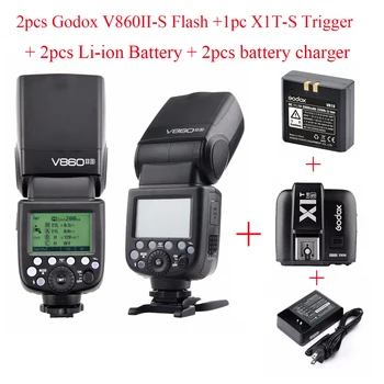 

Godox V860II-S TTL HSS Speedlite Li-ion Battery Flash For Sony A7 A7S A7R A7R II MI Hotshoe DSLR Camera + Godox X1T-S Trigger