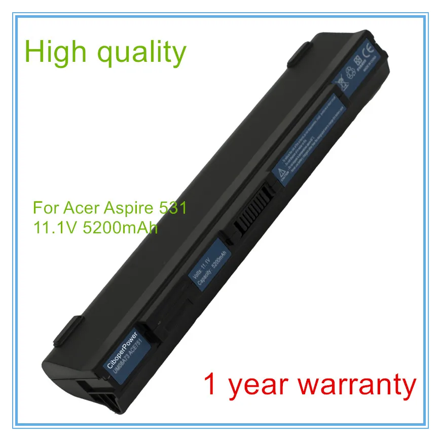 6 ячеек Новый Сменный аккумулятор для ноутбука One 531 AO531 AO531H Series Aspire one 751
6 ячеек Новый Сменный аккумулятор для ноутбука One 531 AO531 AO531H Series Aspire one 751