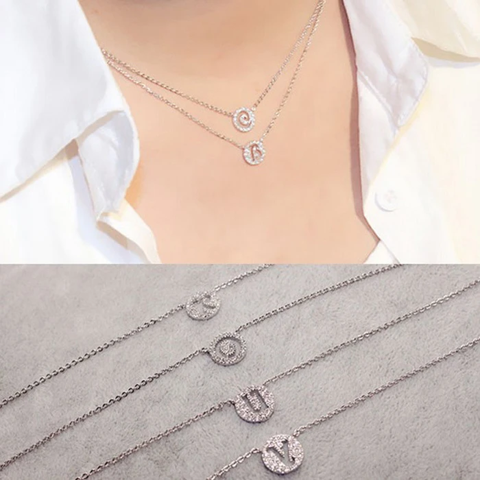 High Quality Silver Initial A-N Letters Necklace AAA Zircon Mirco Pave Tiny Women Necklace Wedding Minimalist Bridal Party Gift
High Quality Silver Initial A-N Letters Necklace AAA Zircon Mirco Pave Tiny Women Necklace Wedding Minimalist Bridal Party Gift