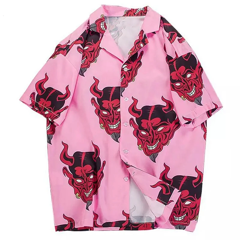 Hawaiian Shirt 2019 Summer Fashion Devil Print Streetwear Casual Short Sleeve Hip Hop Korean Shirts Harajuku Tee Shirts
Hawaiian Shirt 2019 Summer Fashion Devil Print Streetwear Casual Short Sleeve Hip Hop Korean Shirts Harajuku Tee Shirts